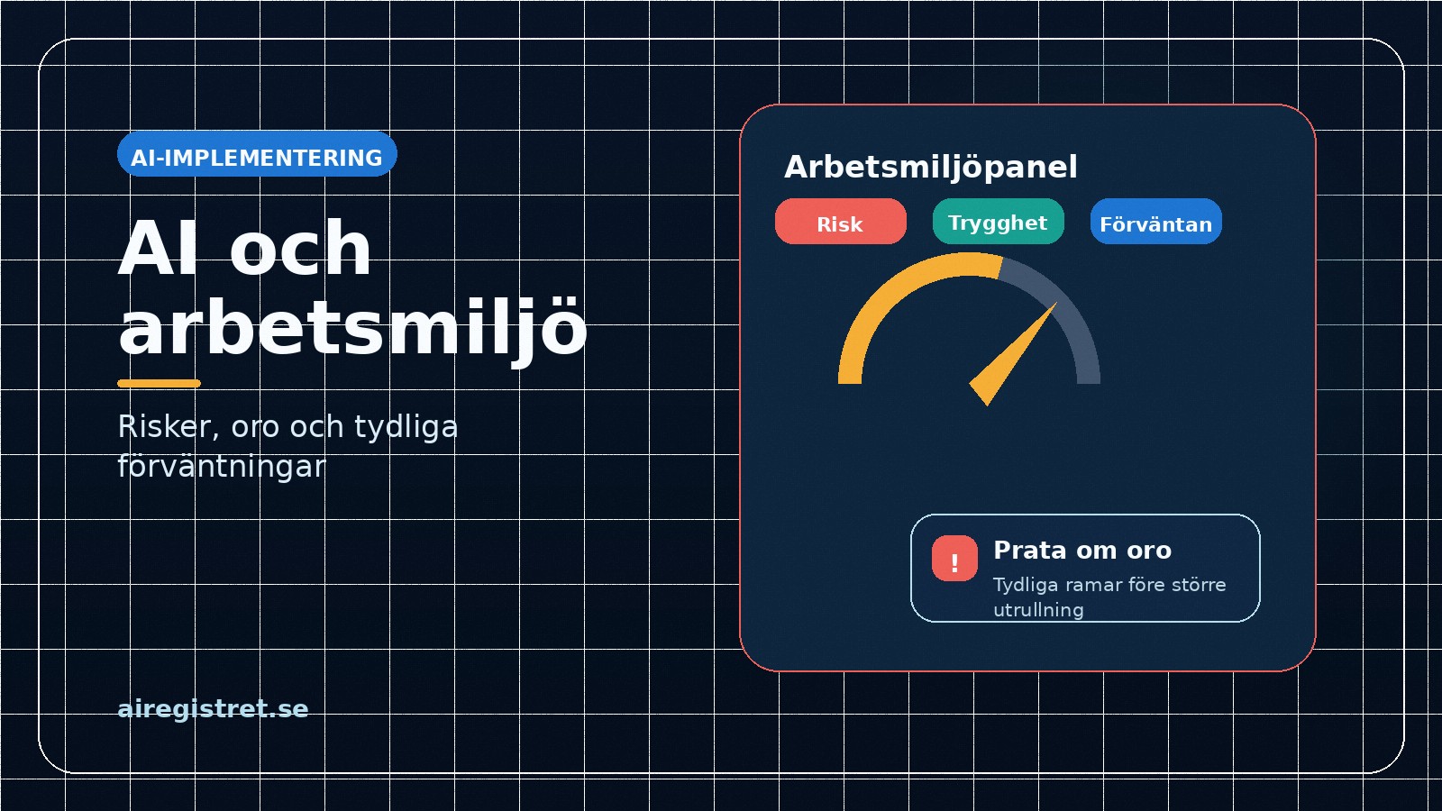 AI och arbetsmiljö: risker, oro och förväntningar