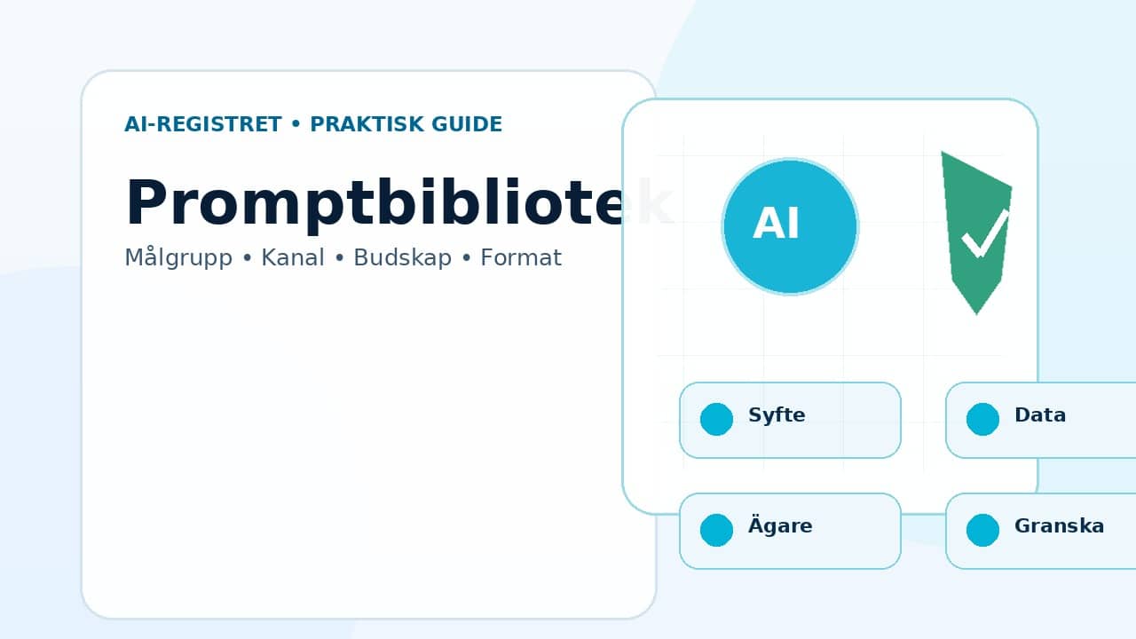 Grafik som visar promptbibliotek för Så skapar du innehåll till sociala medier med AI.