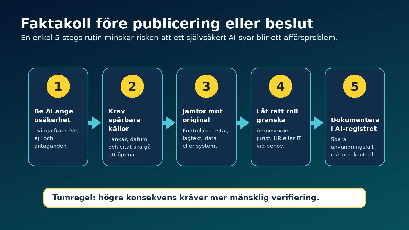 Faktakoll före publicering eller beslut