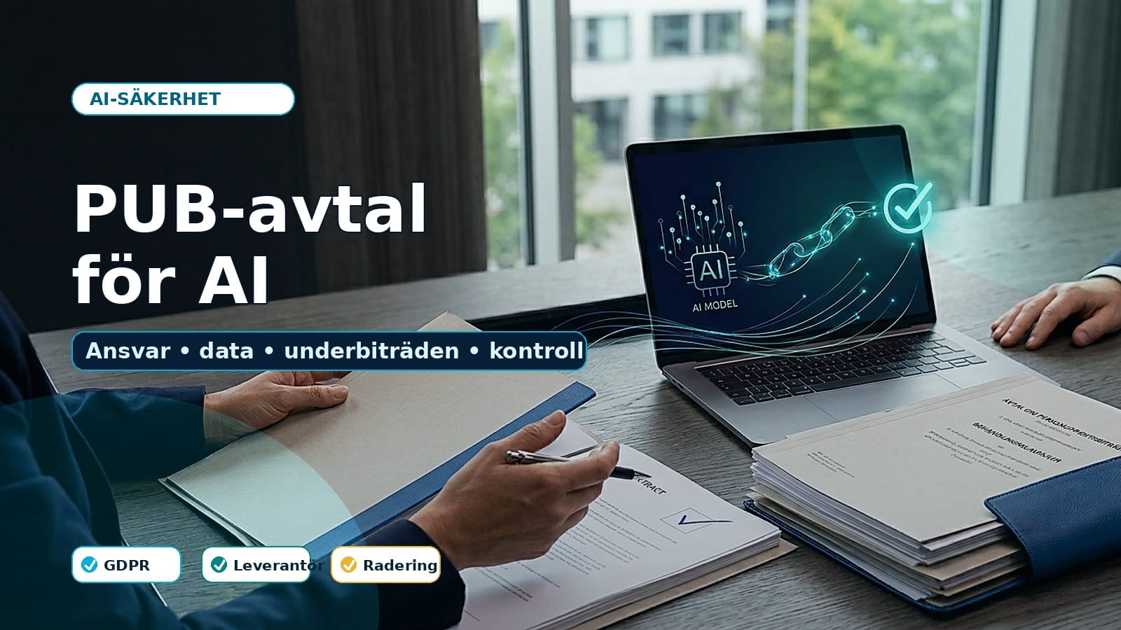 AI och personuppgiftsbiträdesavtal: kontrollpunkter