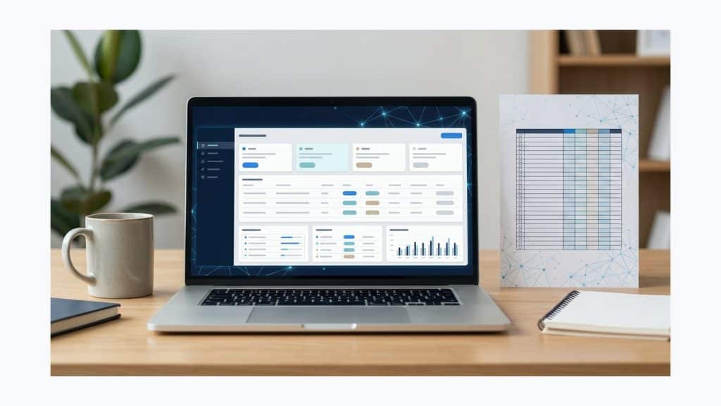 Exempel på ifyllt AI-register för svenska företag med dashboard och checklista