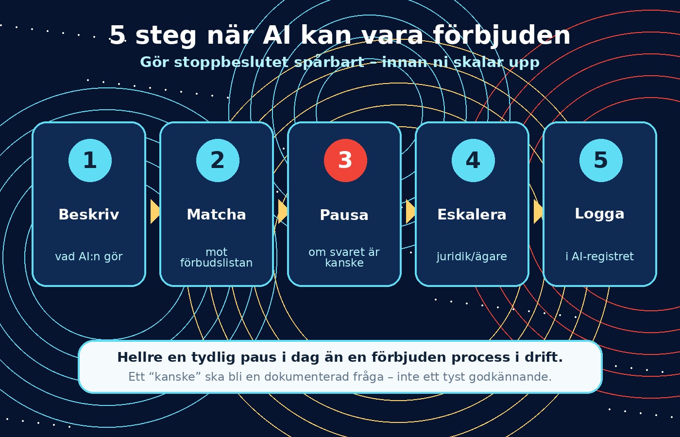 Fem steg när AI kan vara förbjuden