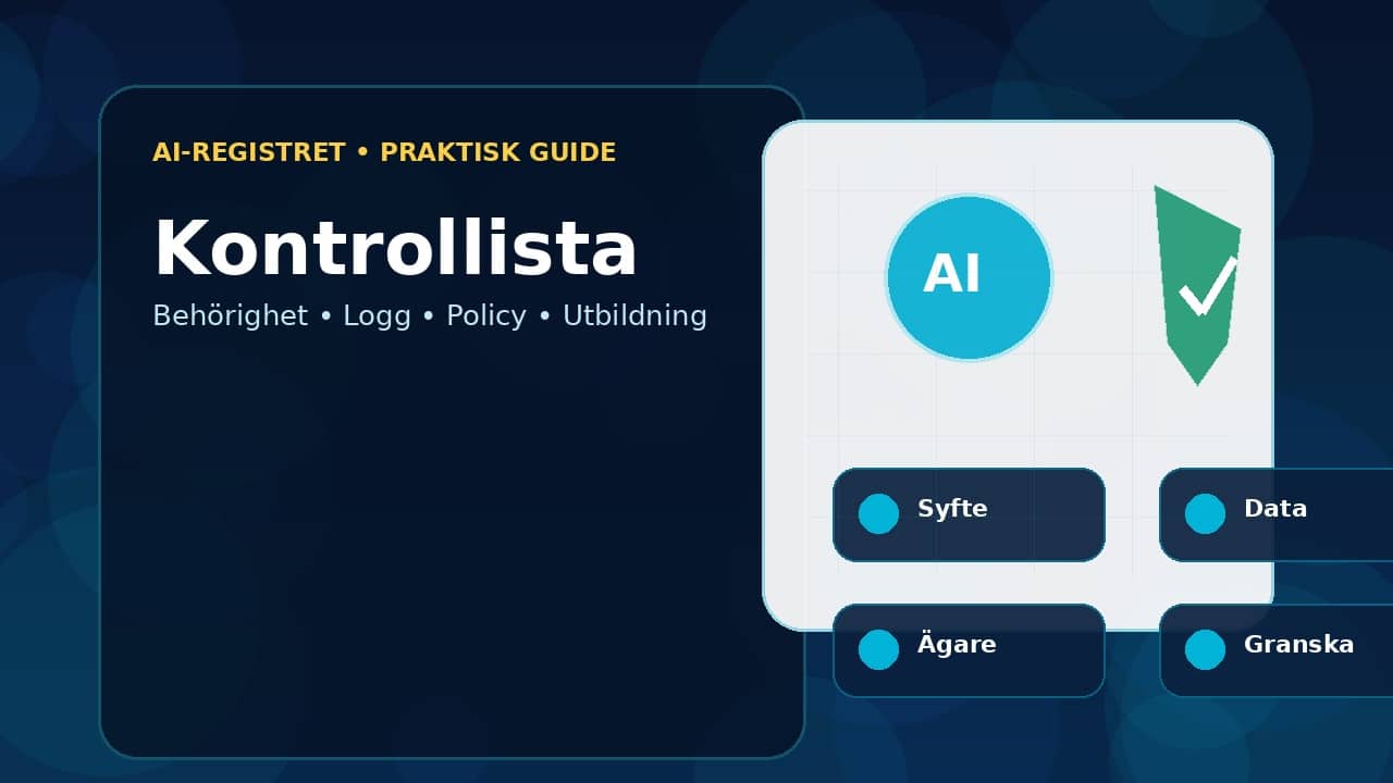 Grafik som visar kontrollista för Microsoft Copilot vs ChatGPT – praktisk jämförelse för svenska företag.