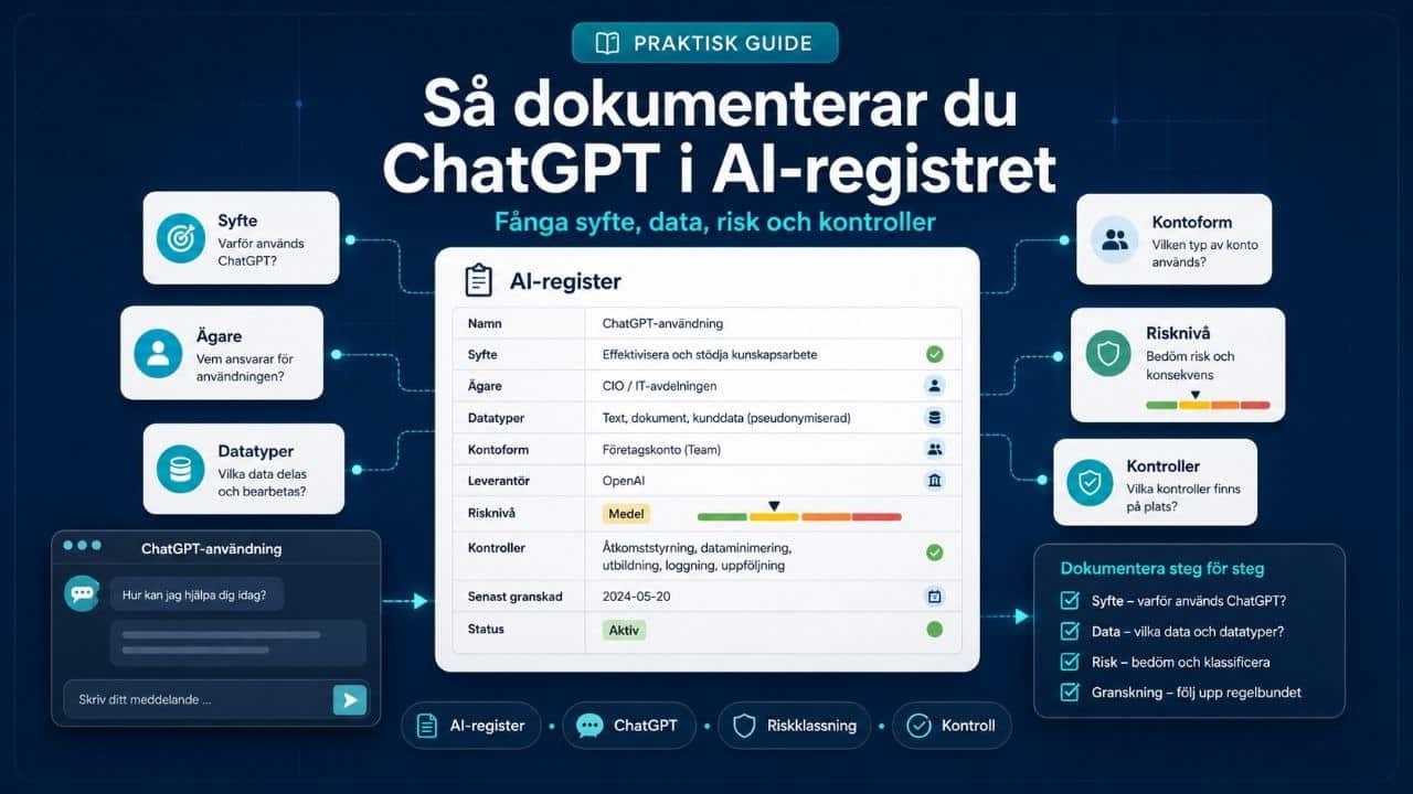 Så dokumenterar du ChatGPT i AI-registret