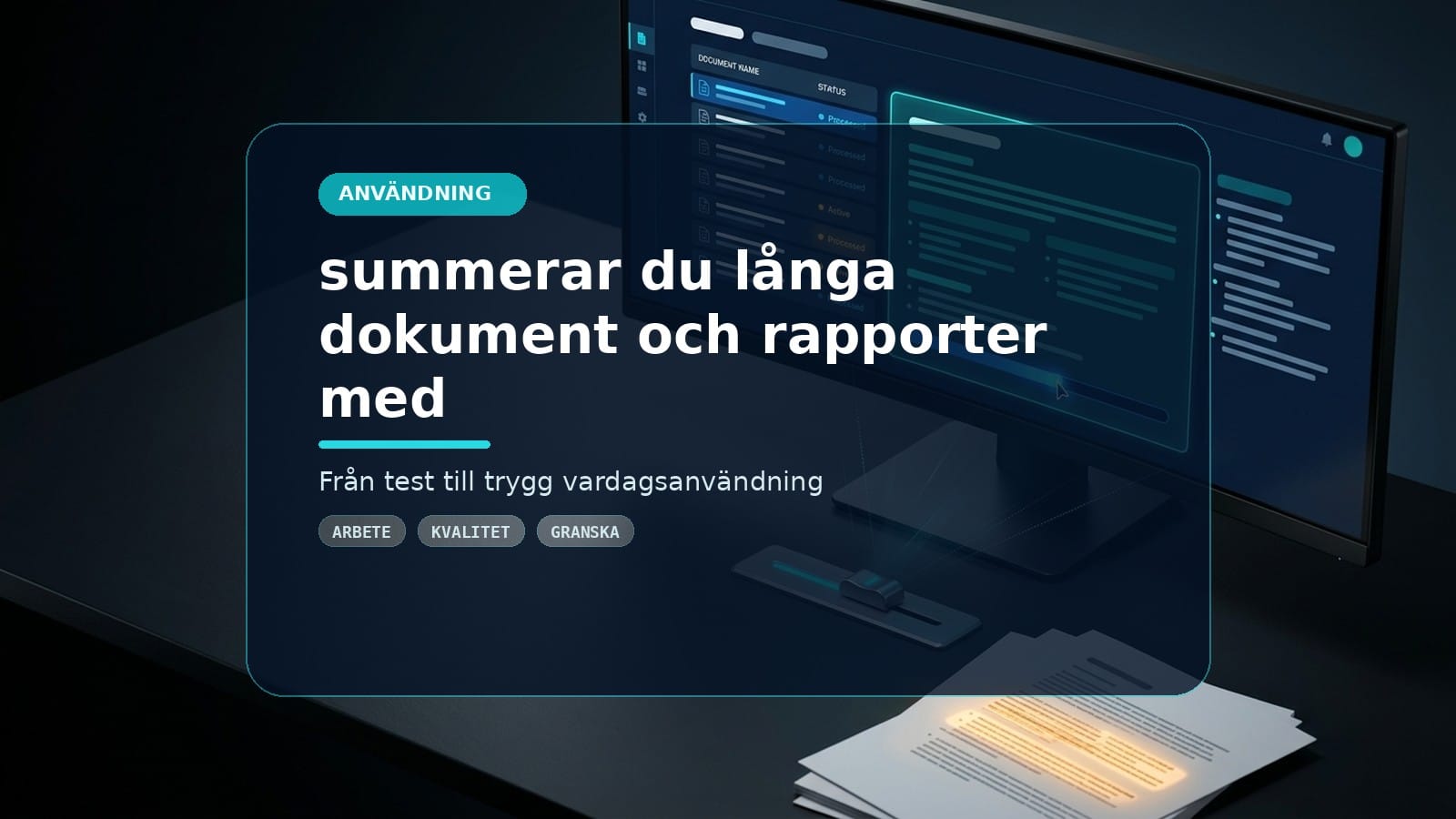 Så summerar du långa dokument och rapporter med AI